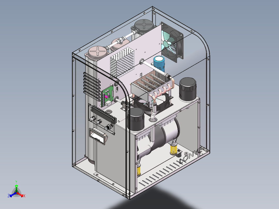 10L制氧机正等轴测图