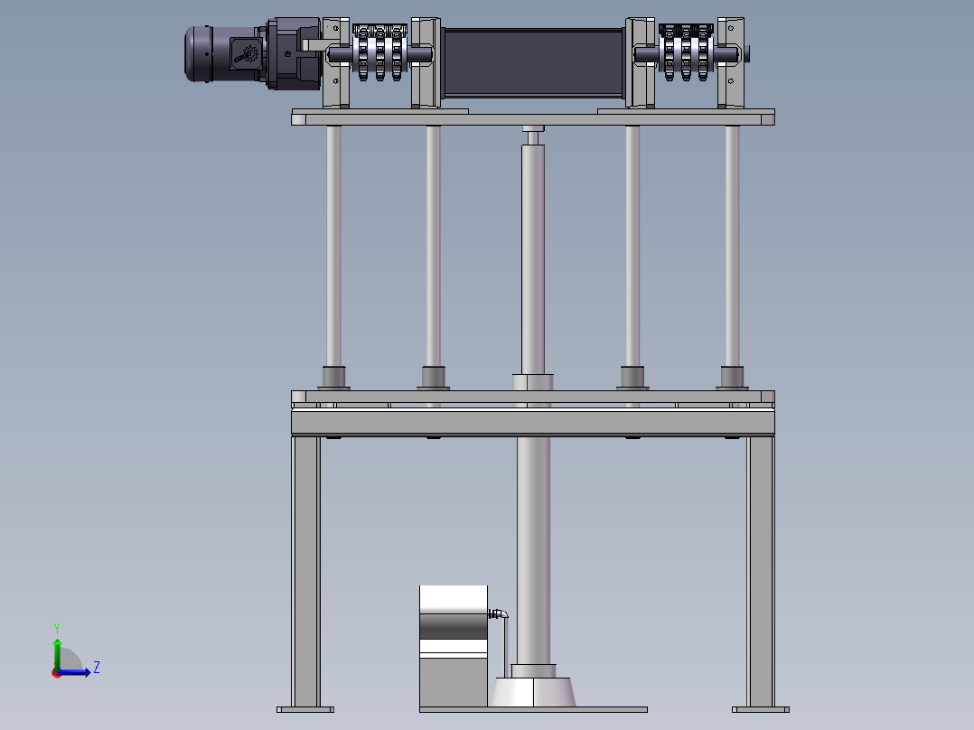 对顶升移载机左视图