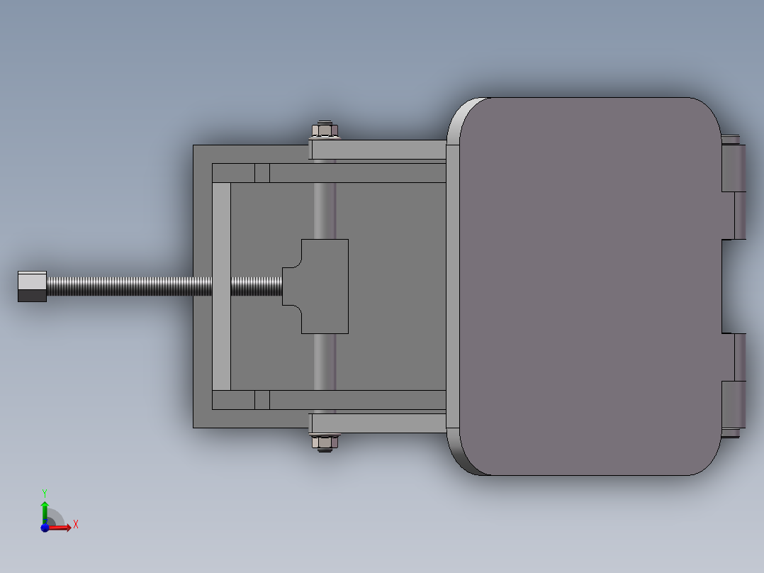 可调节角度工作台三维模型前视图