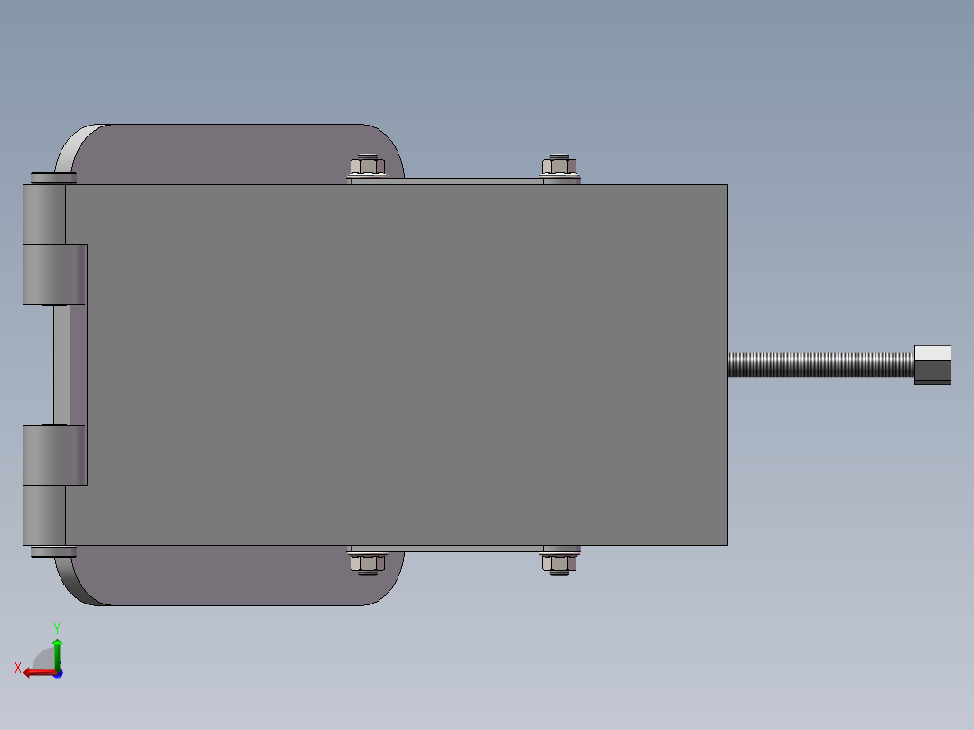 可调节角度工作台三维模型后视图