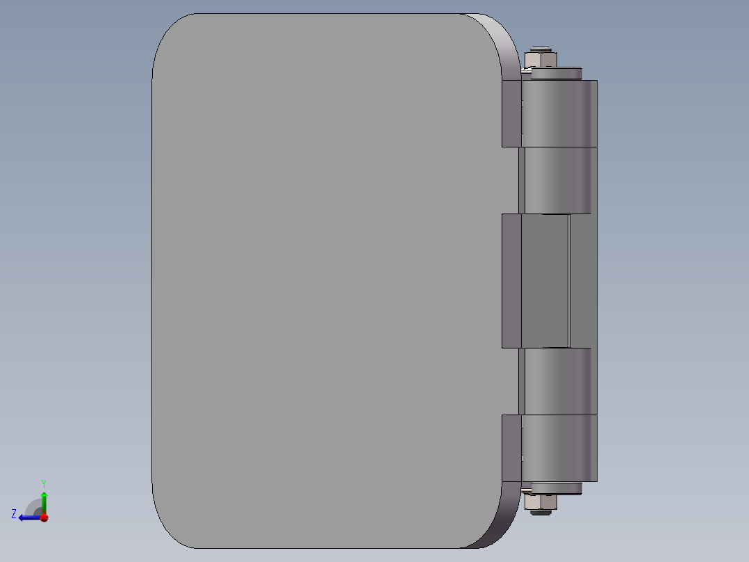 可调节角度工作台三维模型右视图