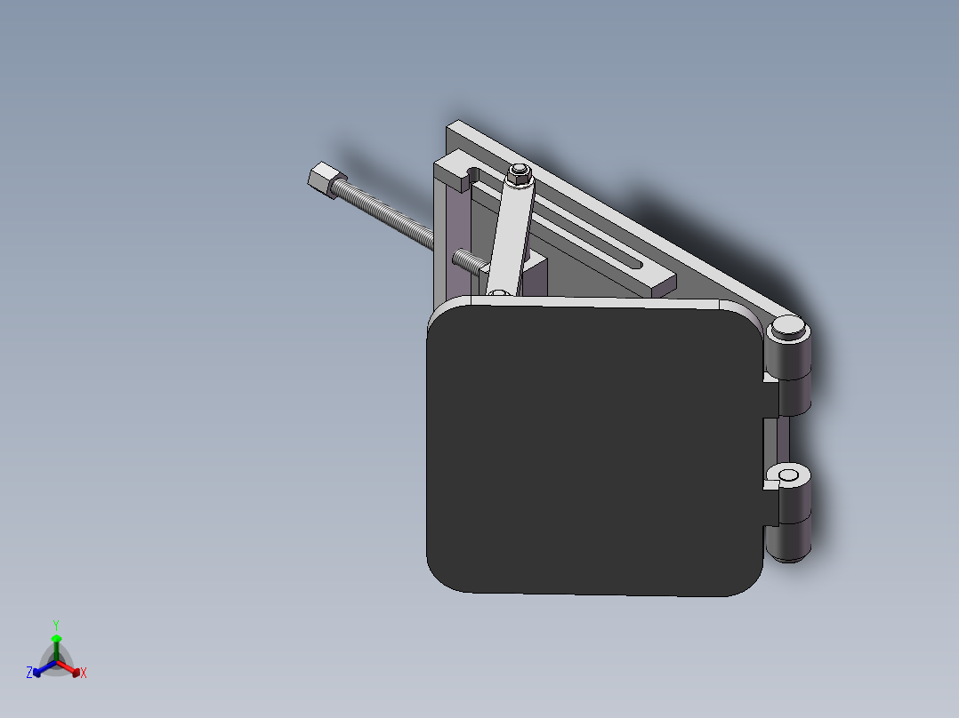 可调节角度工作台三维模型正等轴测图