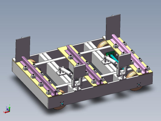 Q387-生产线摆渡小车的设计【三维SolidWorks】