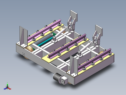 Q387-生产线摆渡小车的设计【三维SolidWorks】正等轴测缩略图