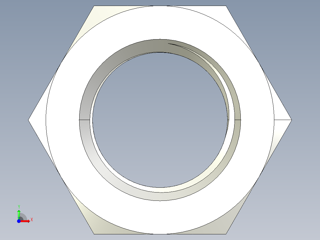 DIN 934 螺母-M64 Nut.STEP前视图