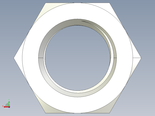 DIN 934 螺母-M64 Nut.STEP后视缩略图