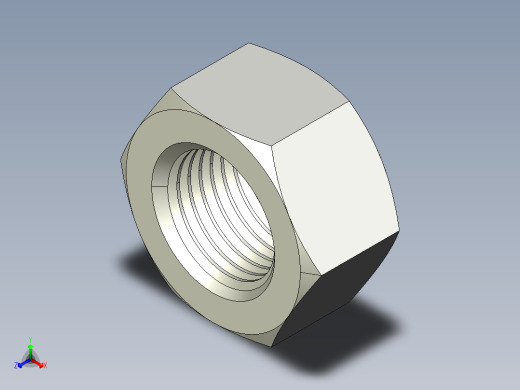 DIN 934 螺母-M64 Nut.STEP正等轴测缩略图