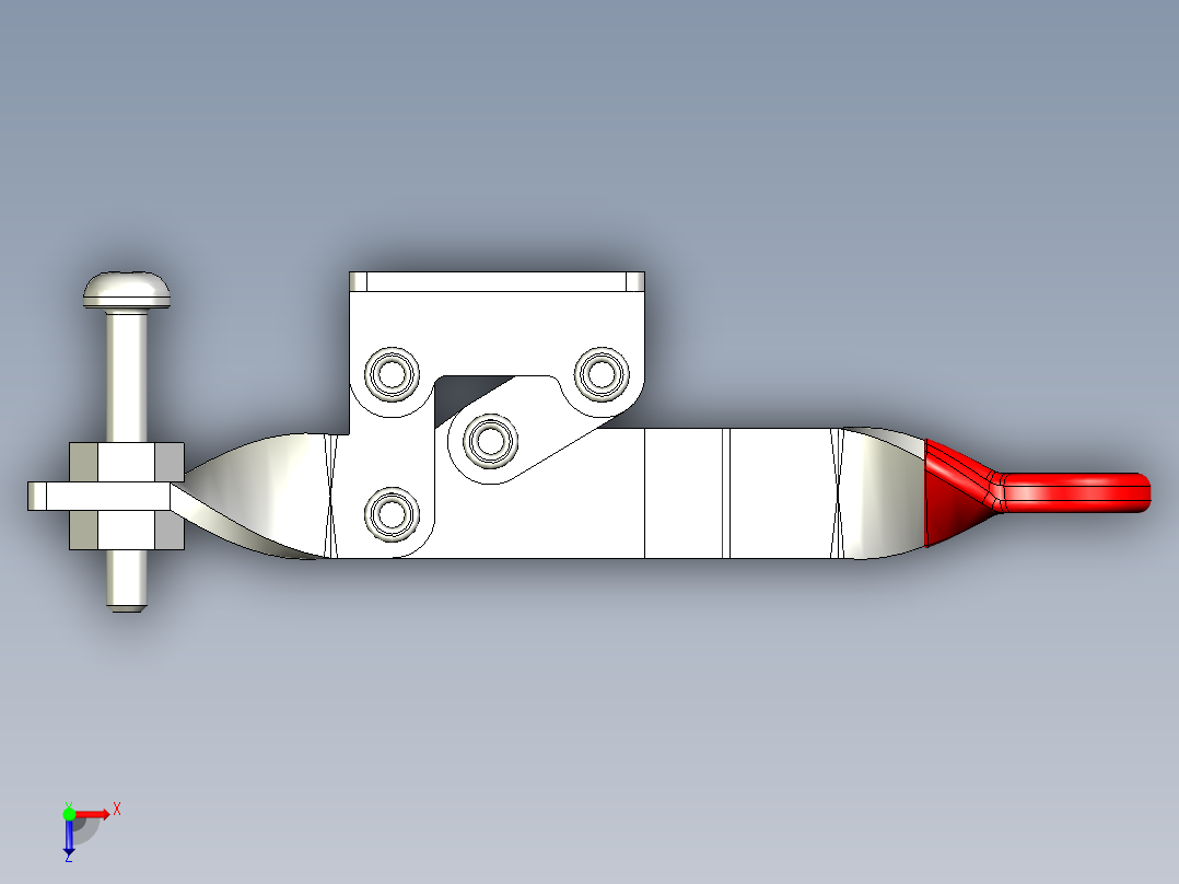 水平式夾鉗SSP(D)-3D多系列多零件图纸模型俯视图