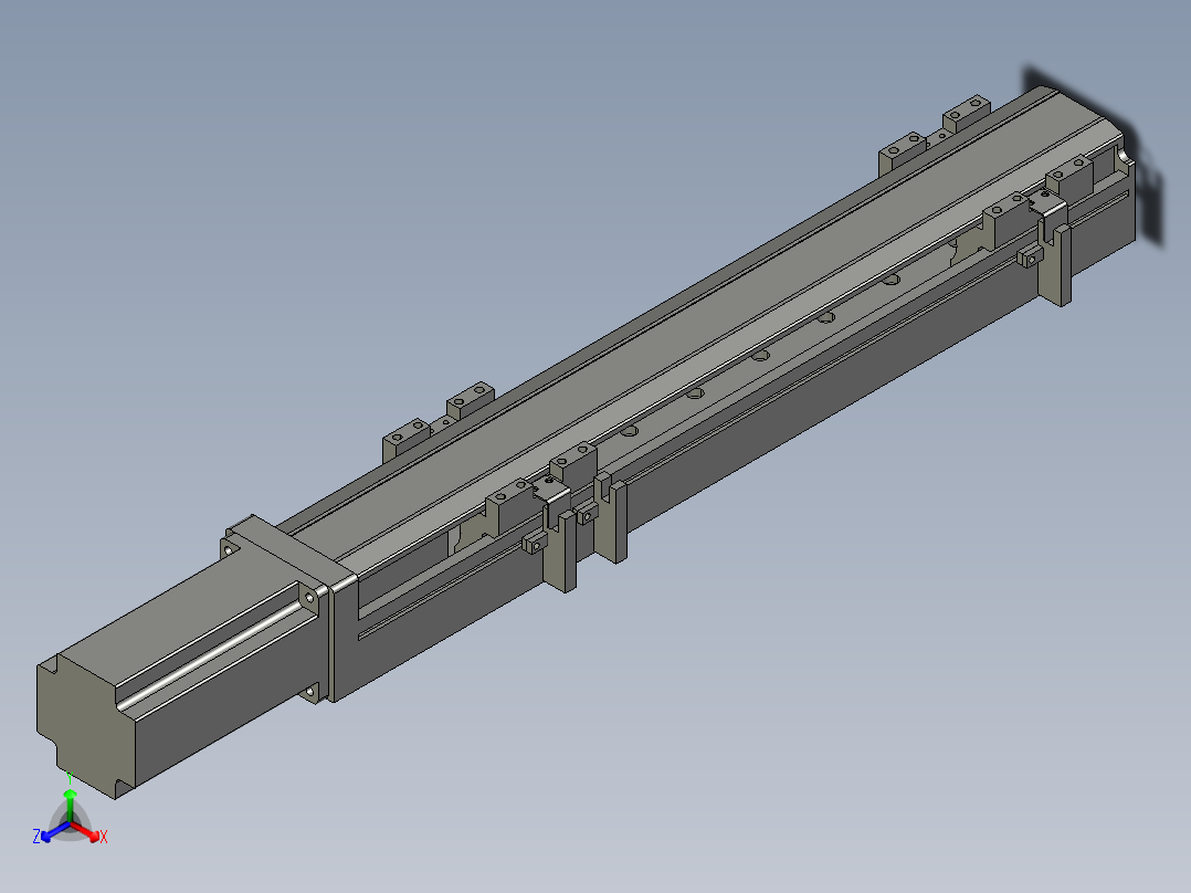 直线模组LHA6-S300-M-200W(16丝杆)设计图纸主视图