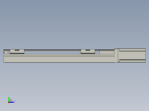 直线模组LHA6-S300-M-200W(16丝杆)设计图纸左视缩略图