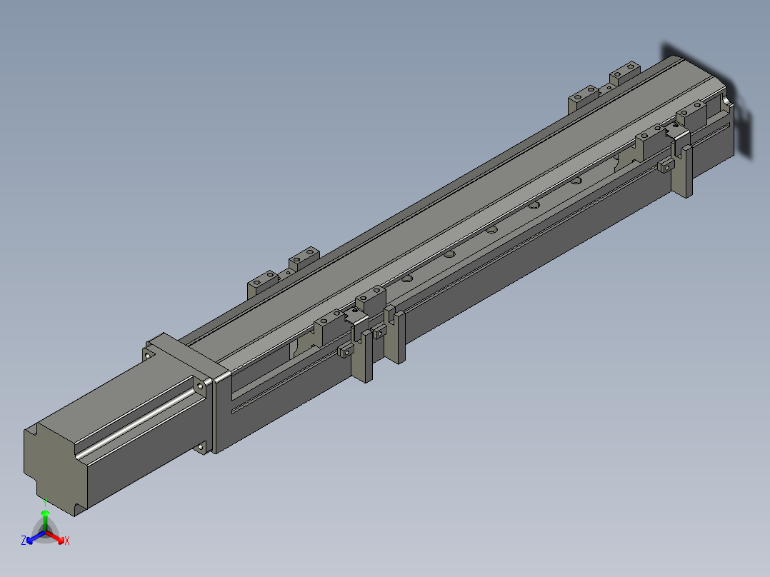 直线模组LHA6-S300-M-200W(16丝杆)设计图纸正等轴测图