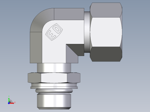 卡套式工业通用硬管接头EO_Adjustable_Locknut_elbow_WEE15ZLMORCF前视缩略图