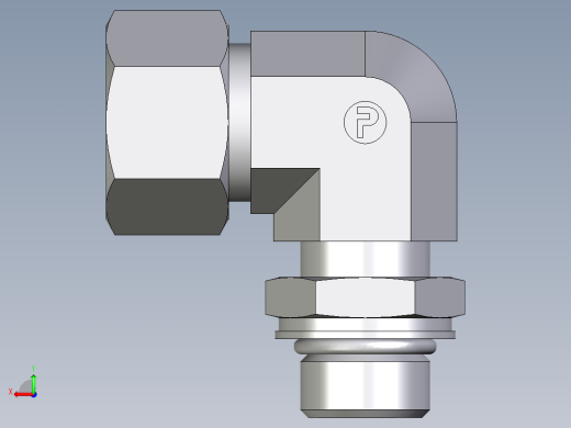 卡套式工业通用硬管接头EO_Adjustable_Locknut_elbow_WEE15ZLMORCF后视缩略图