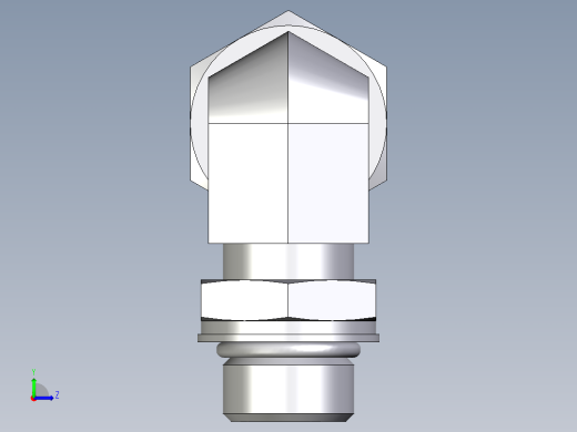 卡套式工业通用硬管接头EO_Adjustable_Locknut_elbow_WEE15ZLMORCF左视缩略图