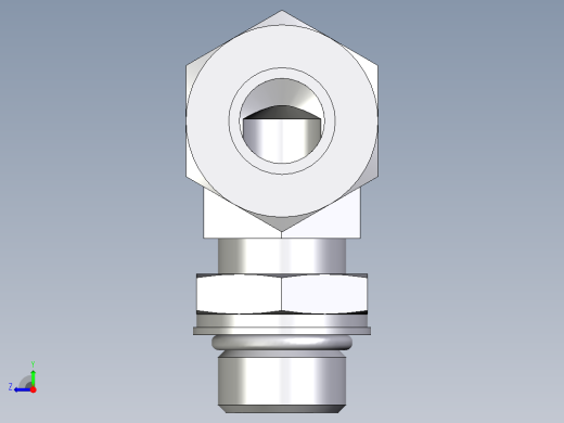 卡套式工业通用硬管接头EO_Adjustable_Locknut_elbow_WEE15ZLMORCF右视缩略图