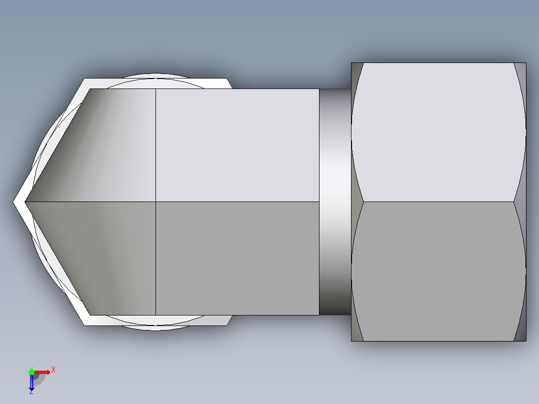 卡套式工业通用硬管接头EO_Adjustable_Locknut_elbow_WEE15ZLMORCF俯视图
