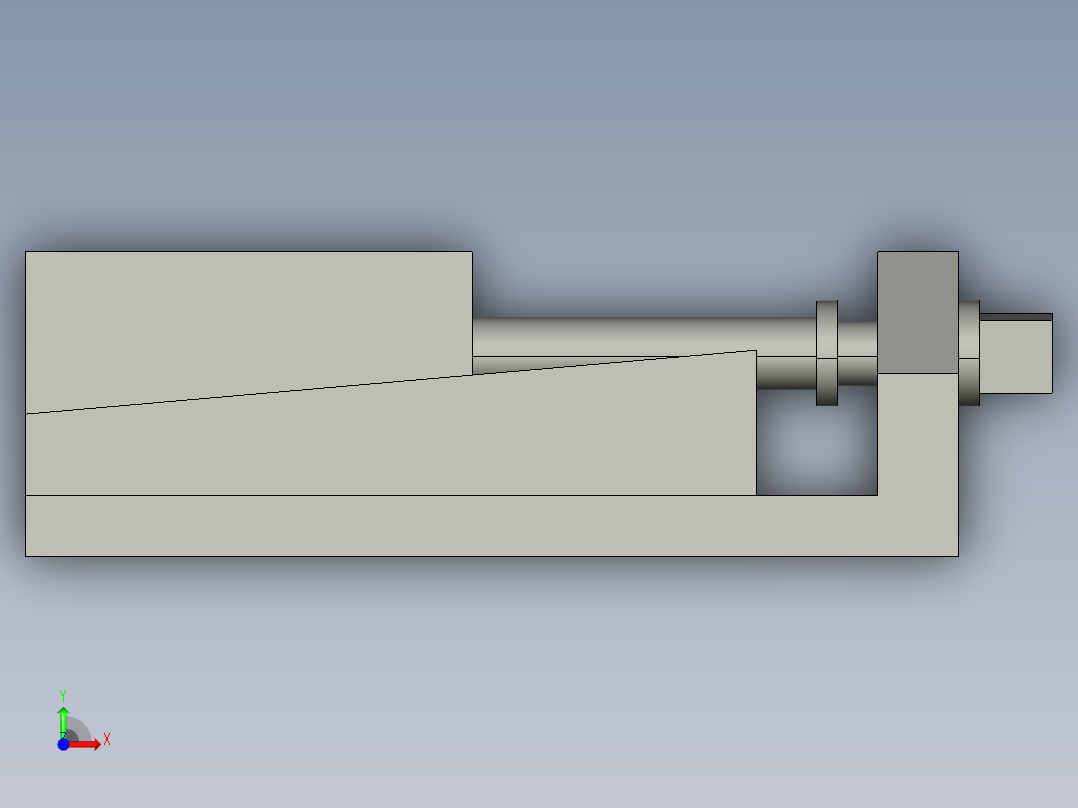 楔铁部件前视图