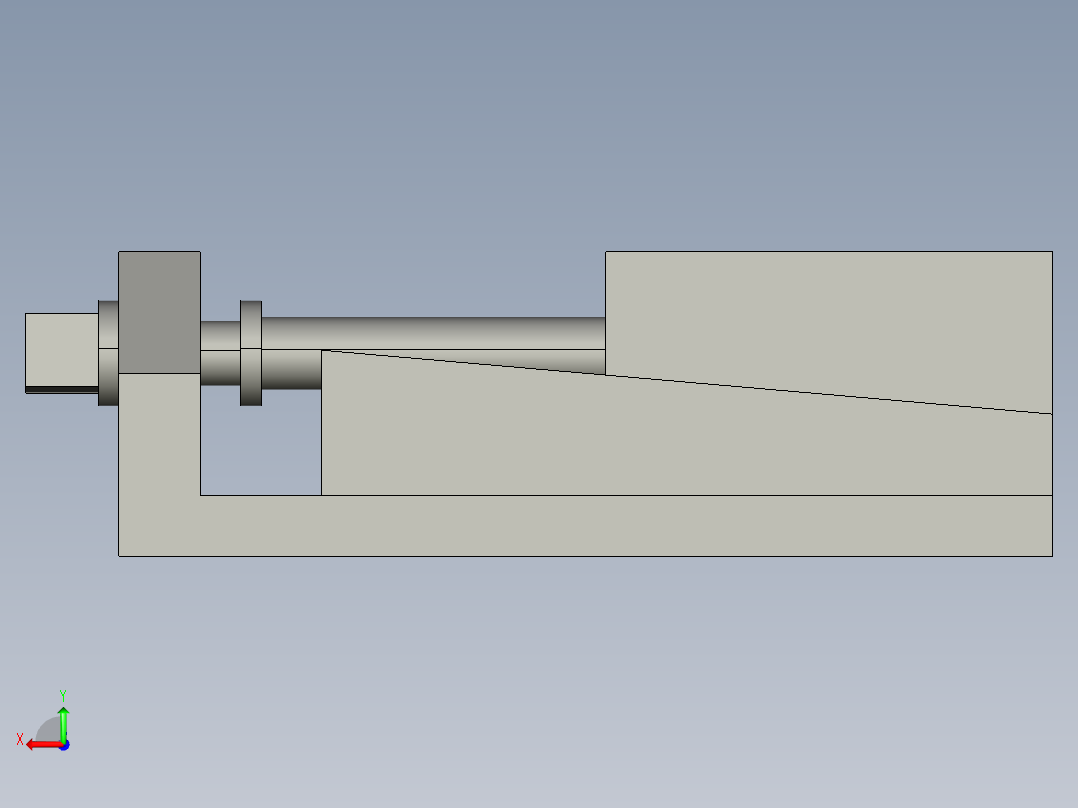 楔铁部件后视图
