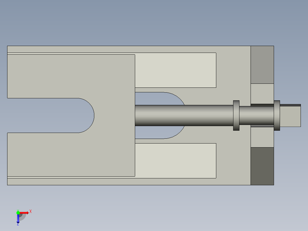 楔铁部件俯视图