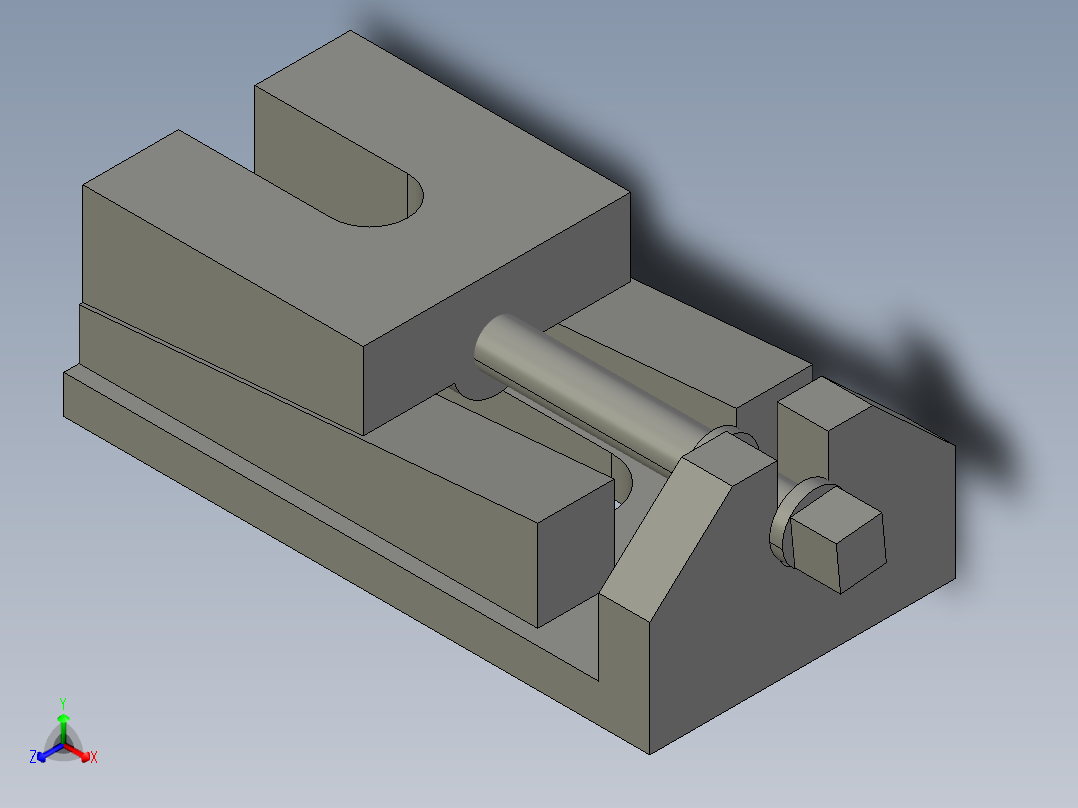 楔铁部件正等轴测图