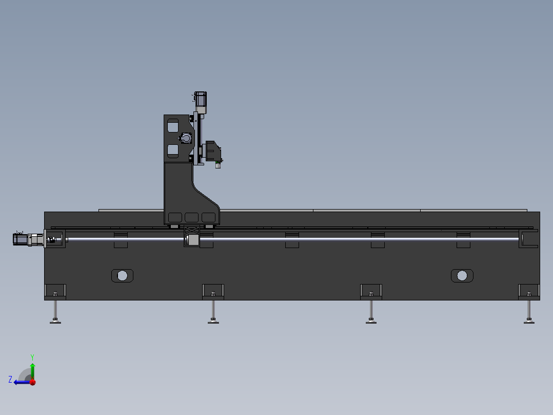 木工三轴机床右视图