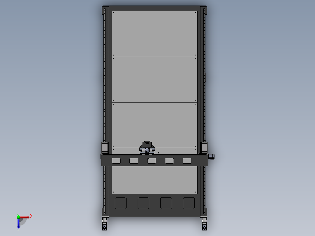 木工三轴机床俯视图