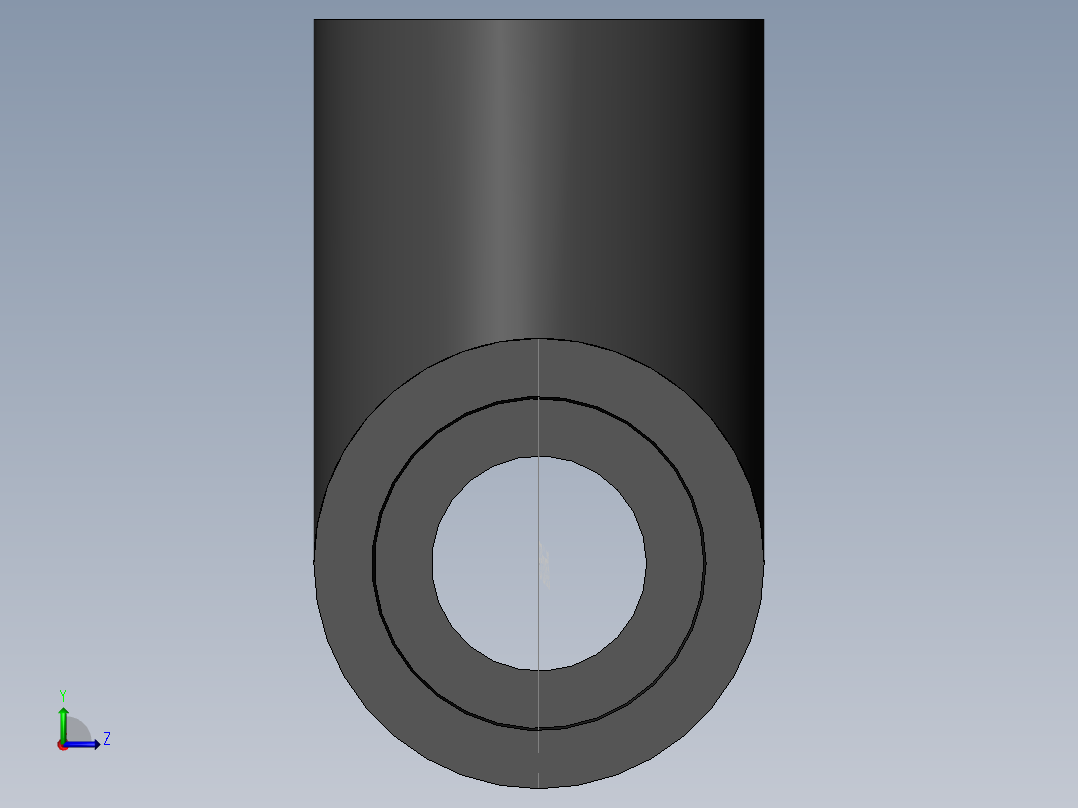 PVC管件-0.5in Tee前视图