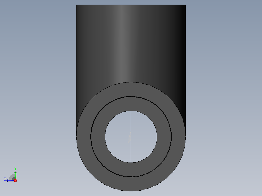PVC管件-0.5in Tee后视图