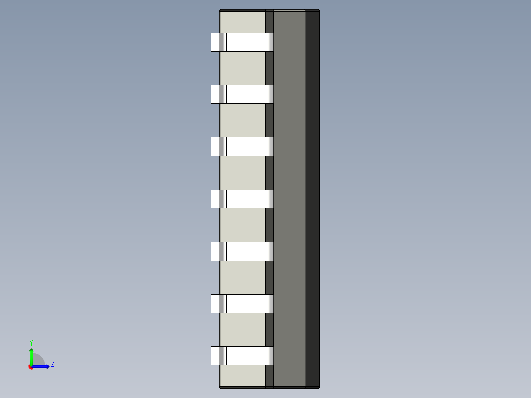 元器件3D封装SOIC14W42左视图