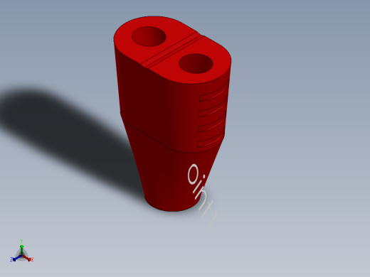 y-junction strain relief正等轴测缩略图