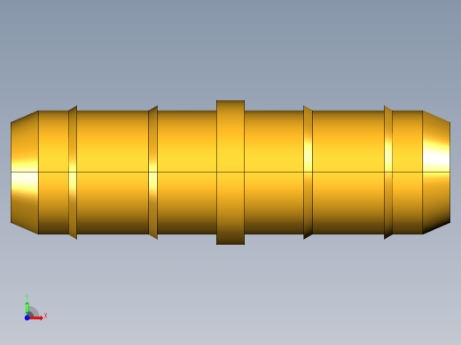 工业通用螺蚊管倒齿式工业硬管接头Union 22-6前视缩略图