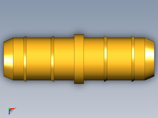 工业通用螺蚊管倒齿式工业硬管接头Union 22-6俯视缩略图