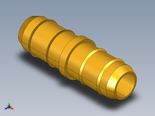 工业通用螺蚊管倒齿式工业硬管接头Union 22-6正等轴测缩略图