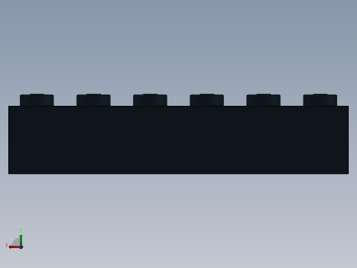 乐高套装 4421基本积木-4181144 - 2456 - 44237 Black Brick 2 x 6.SLDPRT后视缩略图