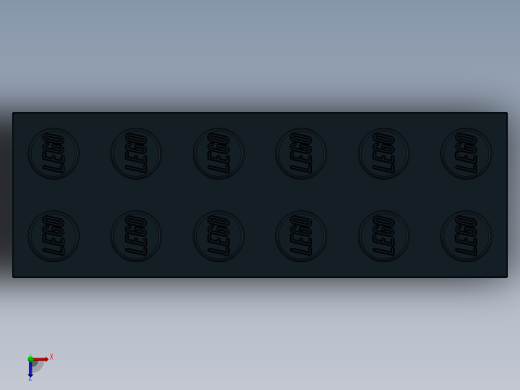 乐高套装 4421基本积木-4181144 - 2456 - 44237 Black Brick 2 x 6.SLDPRT俯视缩略图