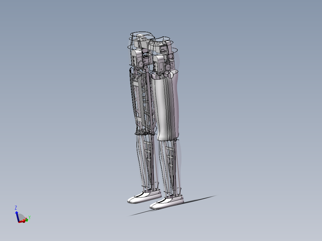 JX585-机器人的下肢-腿部【三维SolidWorks建模】