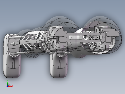 JX585-机器人的下肢-腿部【三维SolidWorks建模】前视缩略图