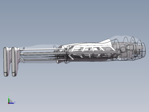 JX585-机器人的下肢-腿部【三维SolidWorks建模】左视缩略图