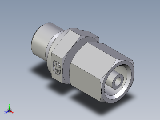 卡套式工业通用硬管接头EO_Standpipe_connector_EVGE06SREDCF正等轴测缩略图