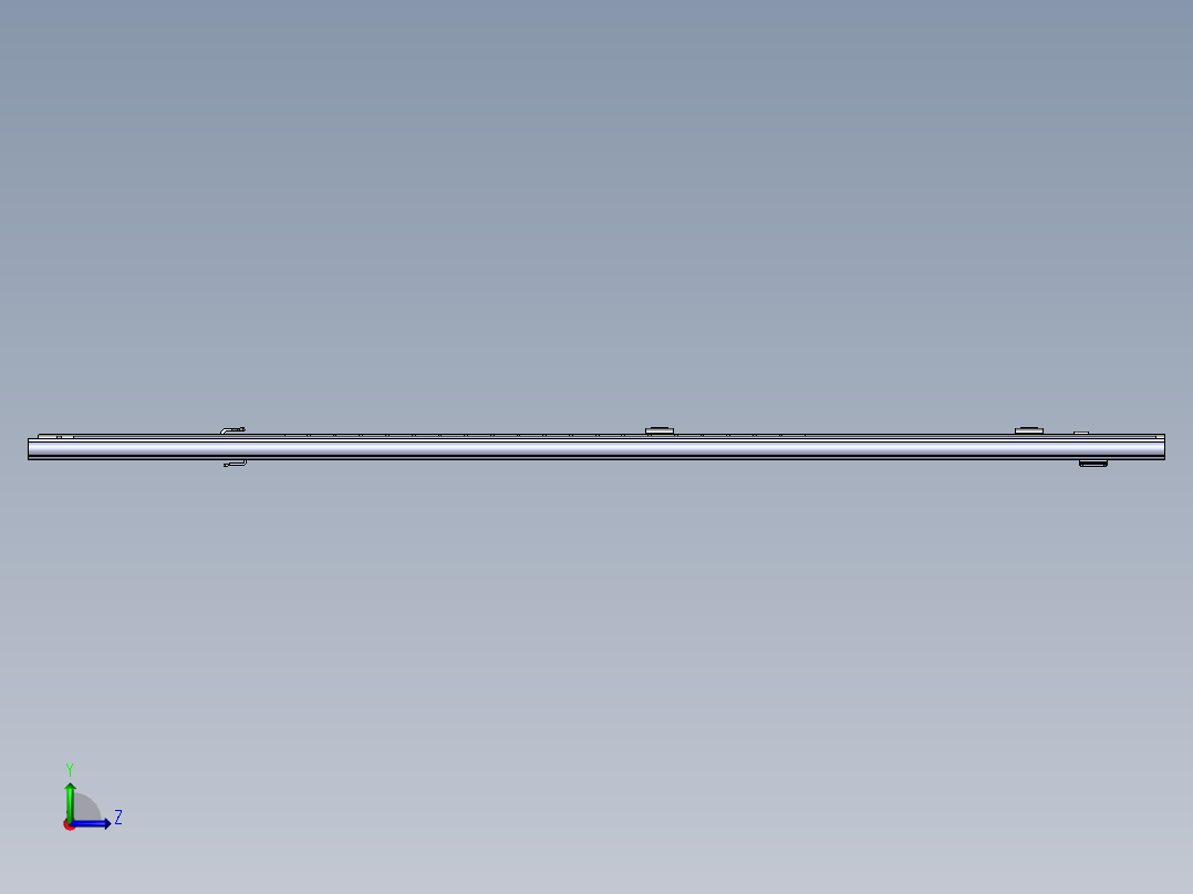 滑轨（左侧和右侧）550毫米抽屉导轨左视图
