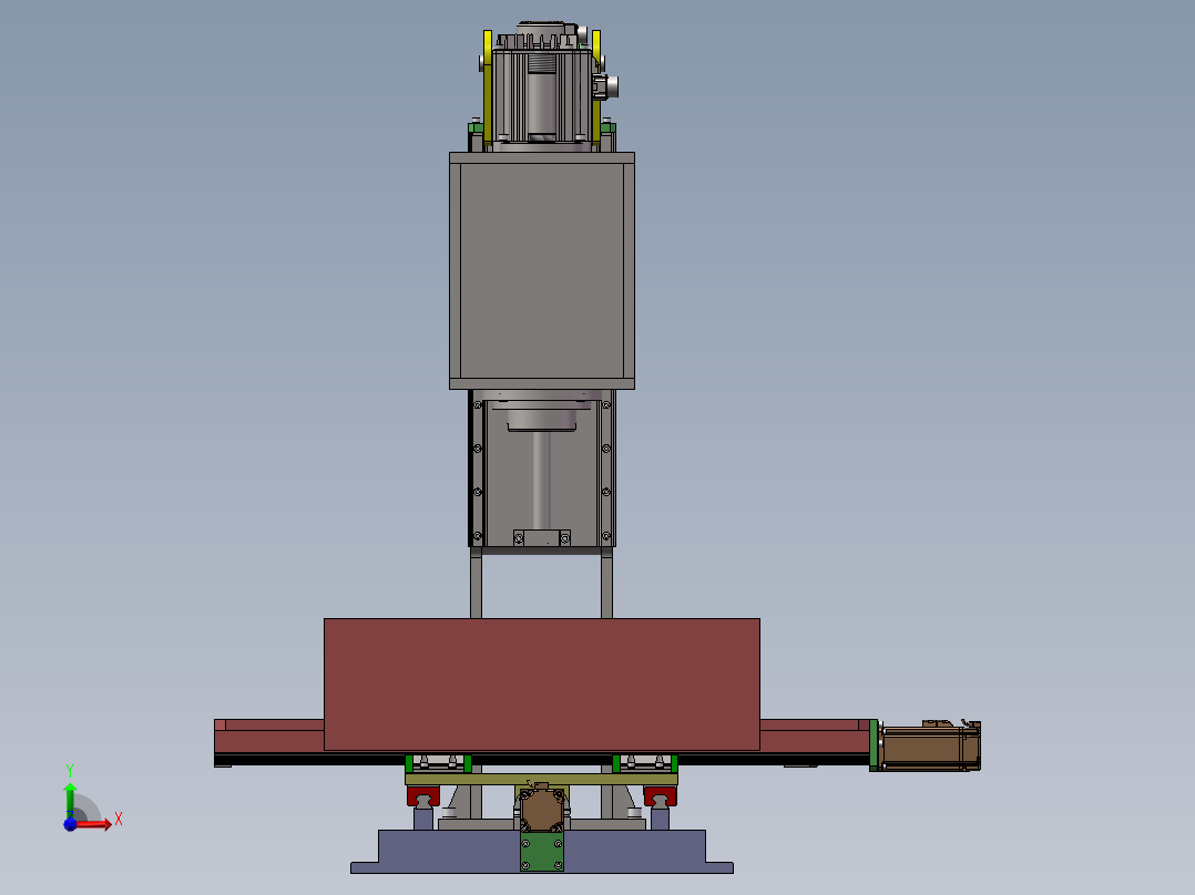 三轴数控铣床sw14可编辑前视图