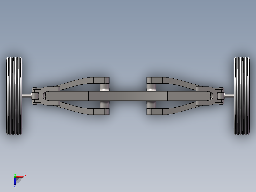 减震系统sw2016俯视图