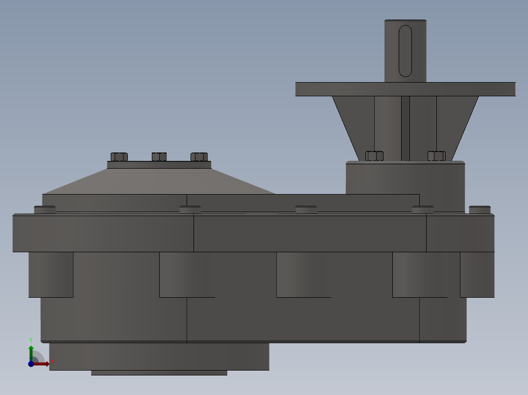 全回转型手动驱动装置 YZ-ZC-D型前视图