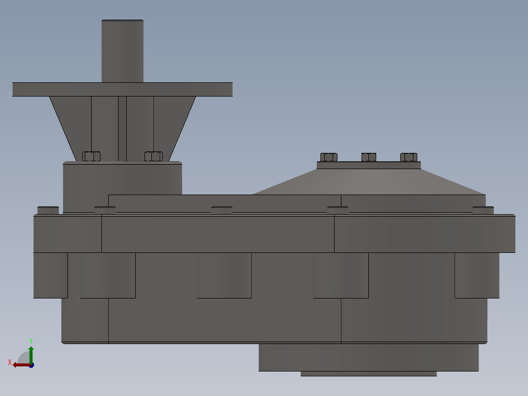 全回转型手动驱动装置 YZ-ZC-D型后视图