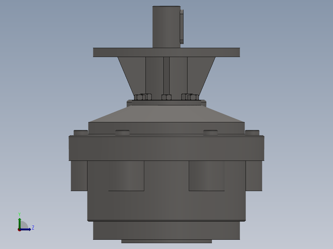 全回转型手动驱动装置 YZ-ZC-D型左视图