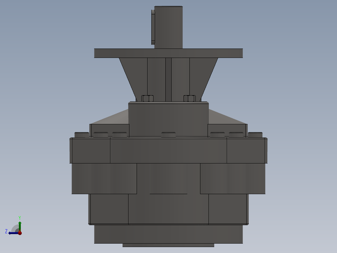 全回转型手动驱动装置 YZ-ZC-D型右视图