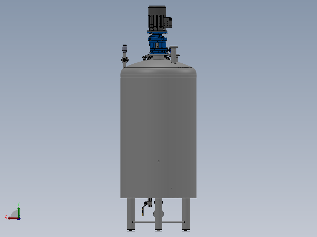 100L化学槽罐后视图
