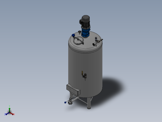 100L化学槽罐正等轴测缩略图