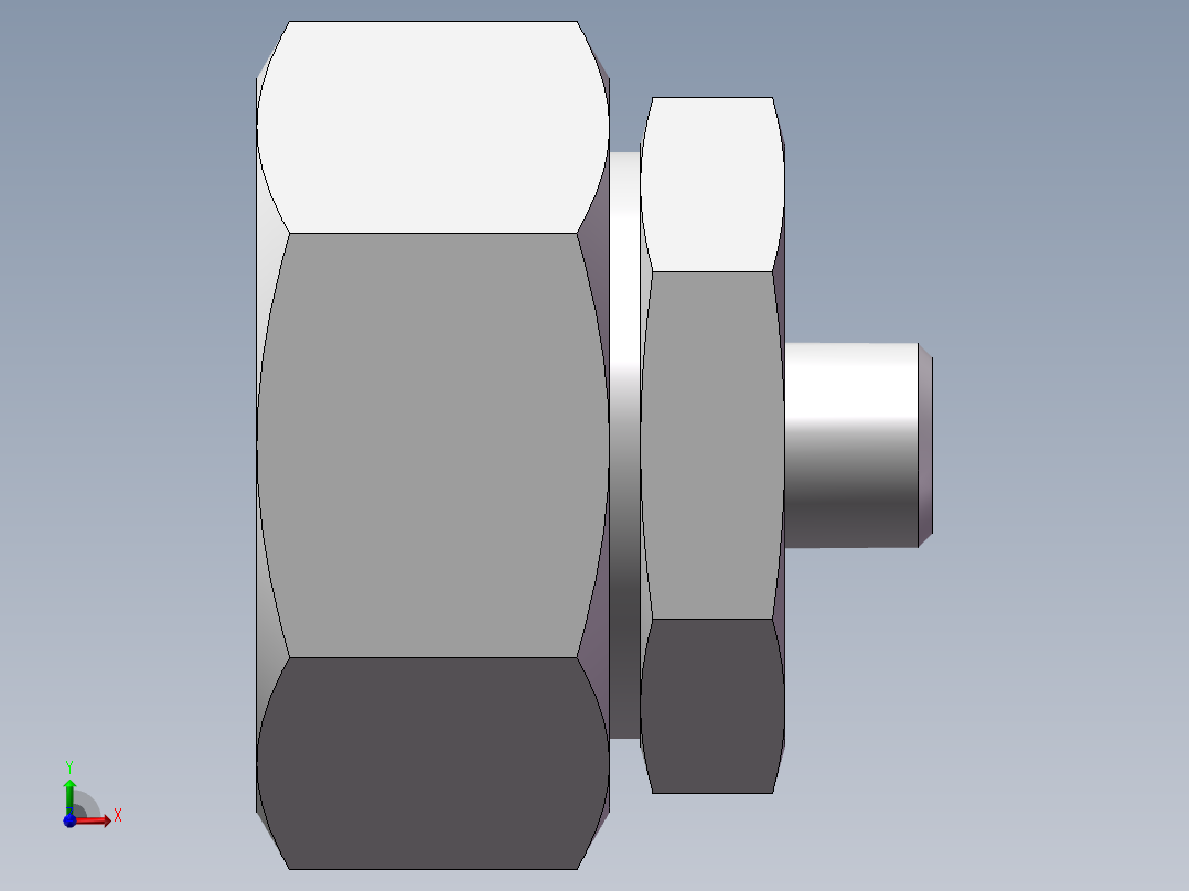 直通变径接头、2C-14-45前视图