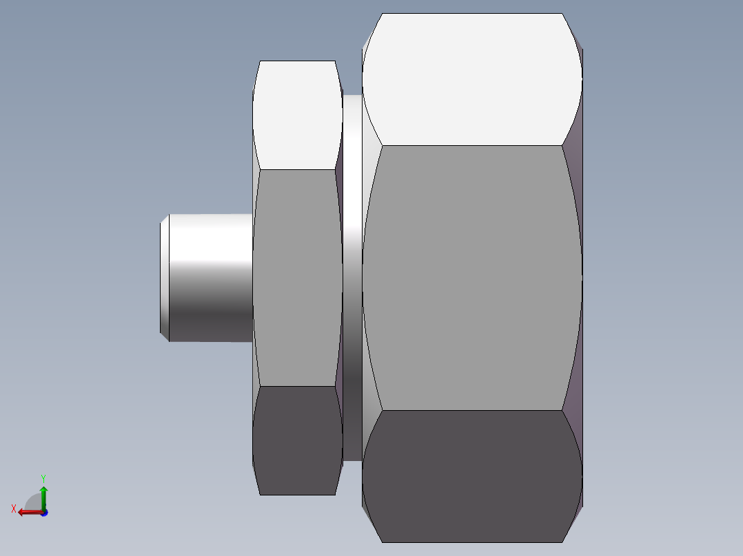 直通变径接头、2C-14-45后视图